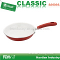 Red Fake Enamel Aluminum Ceramic Coated Fry pan With Bakelite Handle